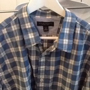 Men's Check Banana Republic Size XL Dress Shirt